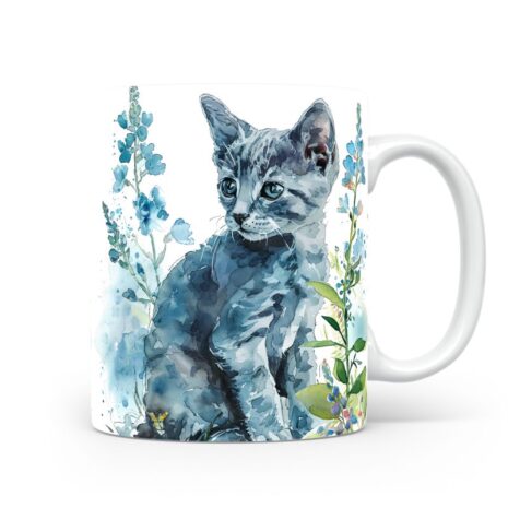 65-Suffix-ED-MD-CWAF-S11-11 Russian Blue Cat 05 - Mug