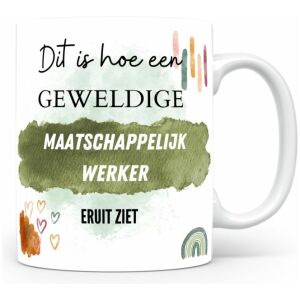 Mok bedrukken met beroep Maatschappelijk werker