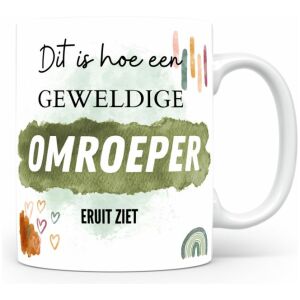 Mok bedrukken met beroep Omroeper