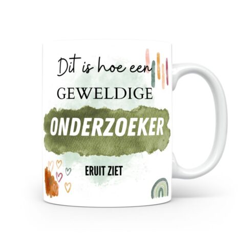 Mok bedrukken met beroep Onderzoeker