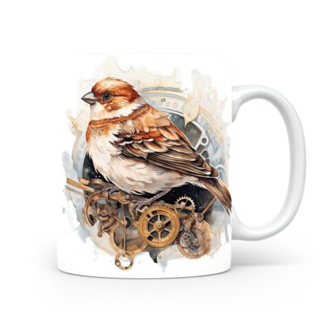 96-Suffix-ED-MD-SMP-S01-16 Snow Bunting 06 - Mug