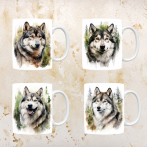 Alaska Malamute mokken set van 4