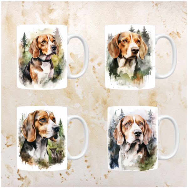 Beagle mokken set van 4