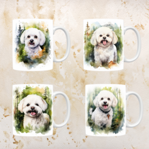 Bichon Frisé mokken set van 4