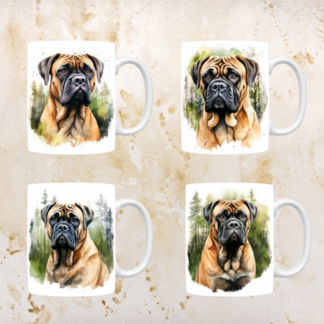 Bullmastiff mokken set van 4