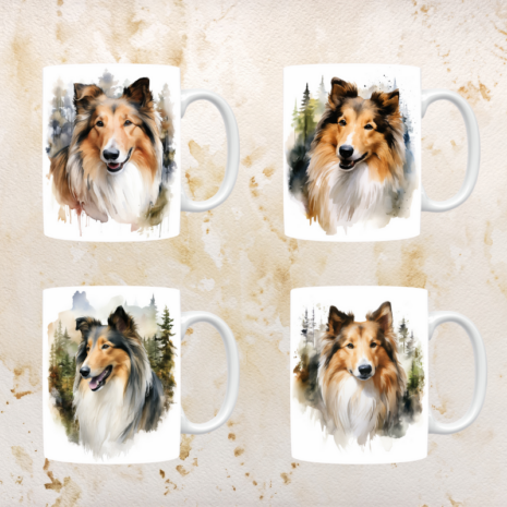 Collie mokken set van 4