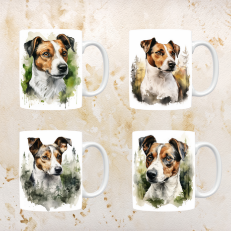 Jack Russel mokken set van 4