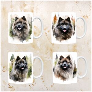 Keeshond mokken set van 4