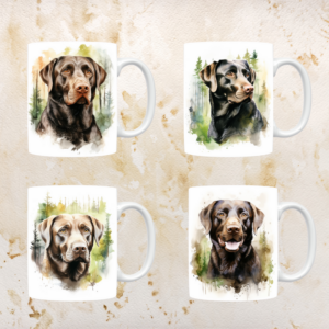 Labrador Retriever mokken set van 4