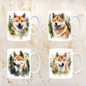 Shiba Inu mokken set van 4