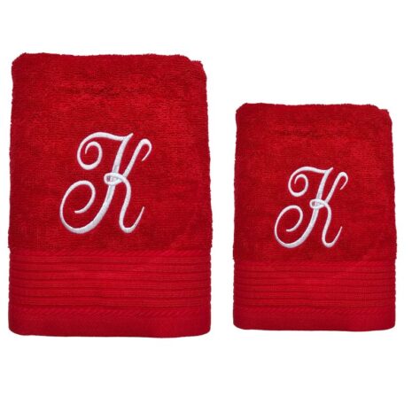 Handdoek set van 2 rood