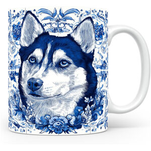 Collectable mok Malamute Husky mix Beker voor koffie of tas voor thee