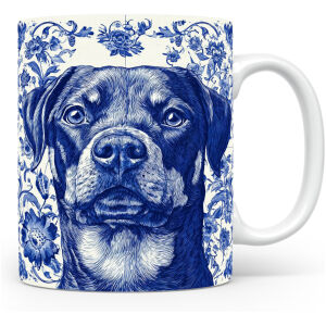 Collectable mok Rottweiler Beker voor koffie of tas voor thee