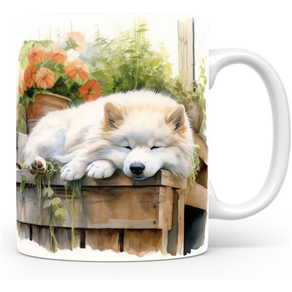 Collectable mok Samoyedi Beker voor koffie of tas voor thee