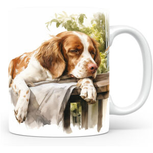 Collectable mok Bretonse spaniël Beker voor koffie of tas voor thee