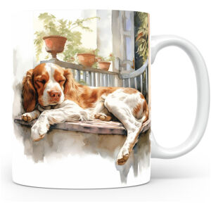 Collectable mok Bretonse spaniël Beker voor koffie of tas voor thee