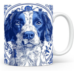 Collectable mok Bretonse spaniël Beker voor koffie of tas voor thee