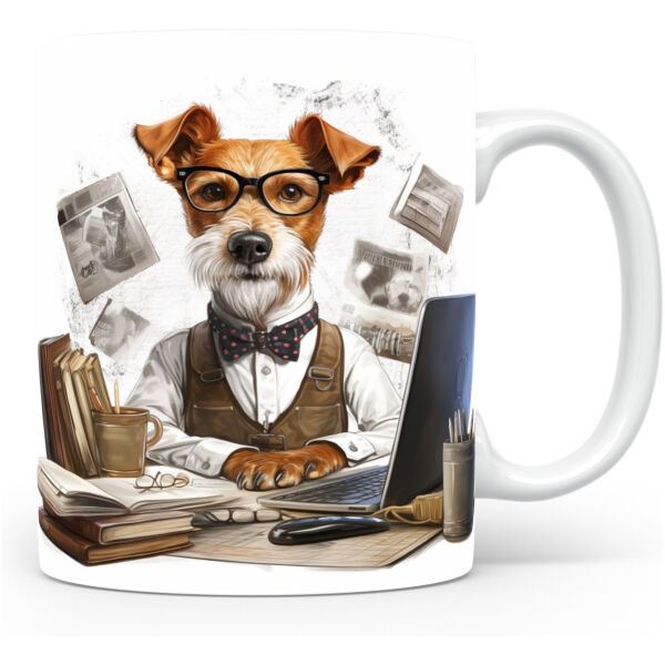 Mok Fox Terrier Collectable mok Fox terrier Beker voor koffie of tas voor thee
