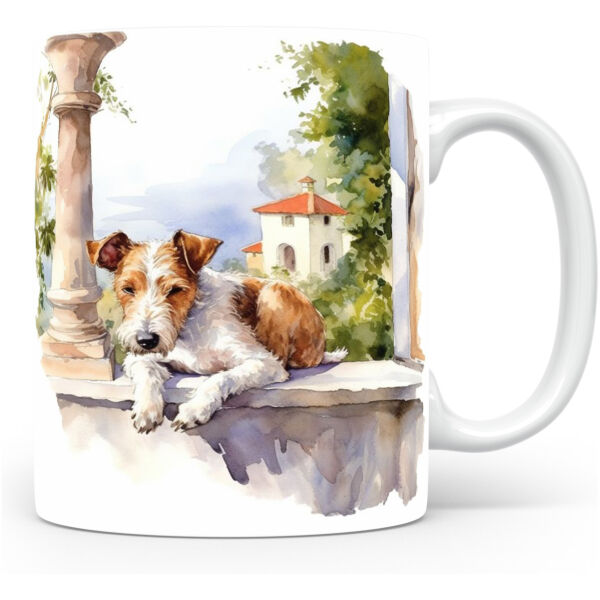 Mok Fox Terrier Collectable mok Fox terrier Beker voor koffie of tas voor thee