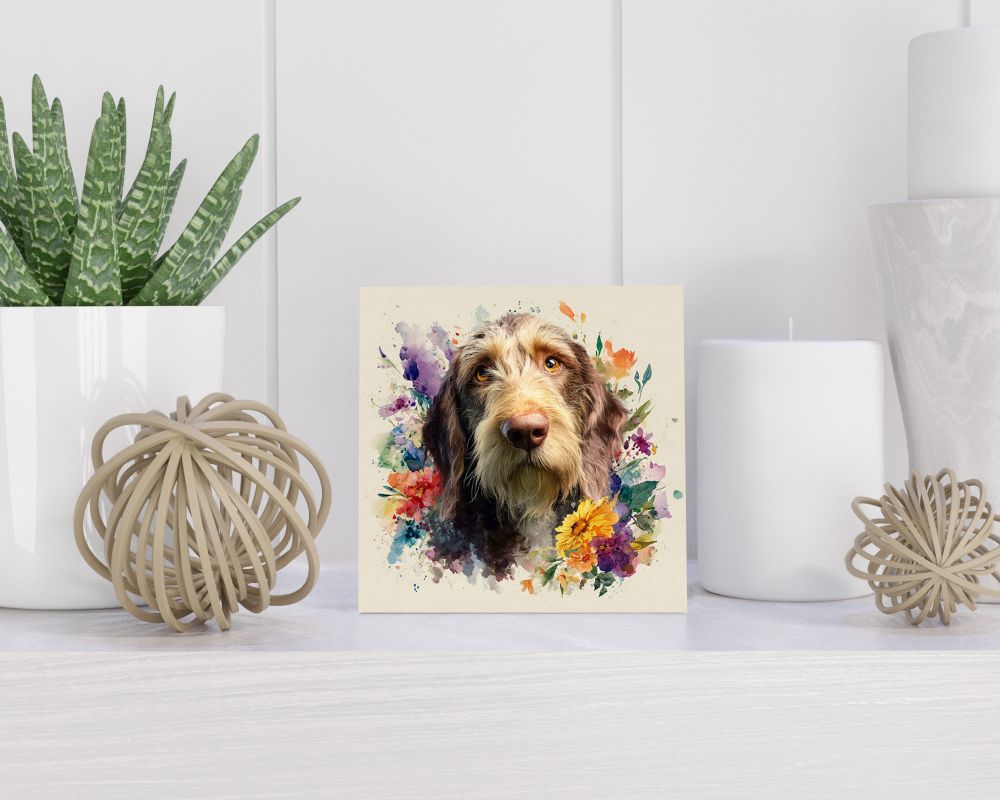 Tegel 15X15 Cm Met Otterhound Cadeau Decoratie | Tegeltjes Met Tekst | Tegeltjes Met Spreuken | Collega | Oma | Opa | Pensioen | Mama | Papa | Vriend Tegel 15x15 cm Otterhound