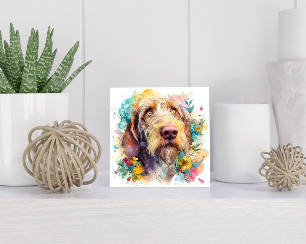 Tegel 15X15 Cm Met Otterhound Cadeau Decoratie | Tegeltjes Met Tekst | Tegeltjes Met Spreuken | Collega | Oma | Opa | Pensioen | Mama | Papa | Vriend Tegel 15x15 cm Otterhound