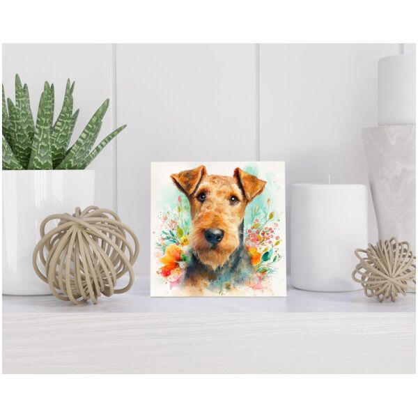 Tegel 15x15 cm Airedale Terriër