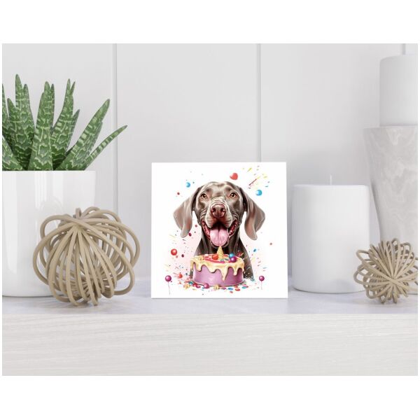 Tegel 15X15 Cm Met Weimaraner Cadeau Decoratie | Tegeltjes Met Tekst | Tegeltjes Met Spreuken | Collega | Oma | Opa | Pensioen | Mama | Papa | Vriend Tegel 15x15 cm Weimaraner