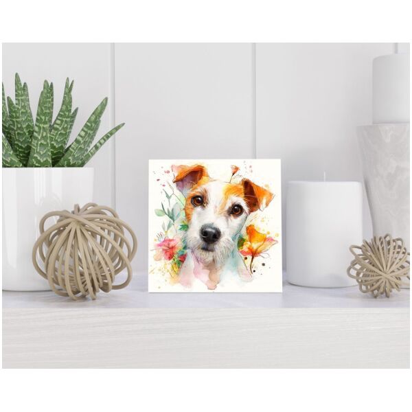 Tegel 15X15 Cm Met Parson Russell Terriër Cadeau Decoratie | Tegeltjes Met Tekst | Tegeltjes Met Spreuken | Collega | Oma | Opa | Pensioen | Mama | Papa | Vriend Tegel 15x15 cm Parson Russell Terriër