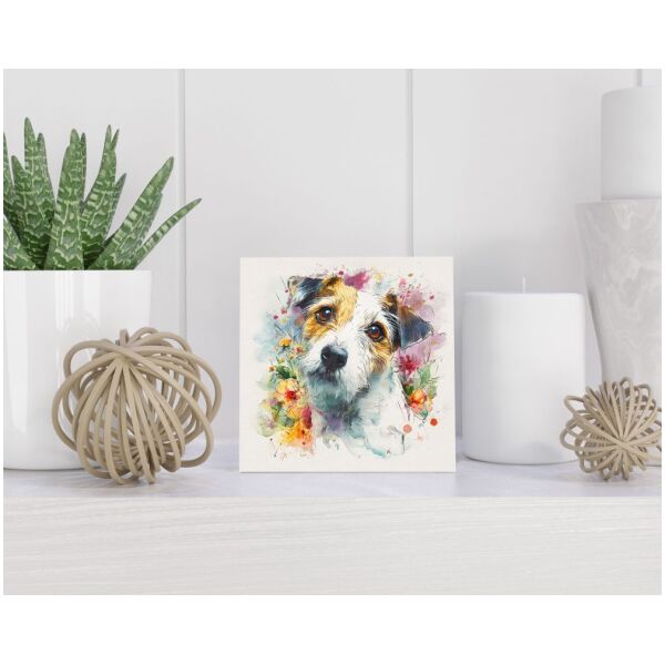 Tegel 15X15 Cm Met Parson Russell Terriër Cadeau Decoratie | Tegeltjes Met Tekst | Tegeltjes Met Spreuken | Collega | Oma | Opa | Pensioen | Mama | Papa | Vriend Tegel 15x15 cm Parson Russell Terriër