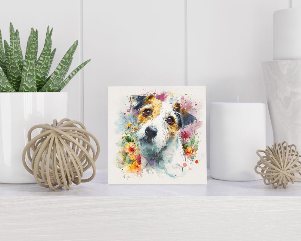 Tegel 15X15 Cm Met Parson Russell Terriër Cadeau Decoratie | Tegeltjes Met Tekst | Tegeltjes Met Spreuken | Collega | Oma | Opa | Pensioen | Mama | Papa | Vriend Tegel 15x15 cm Parson Russell Terriër