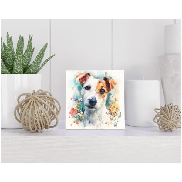 Tegel 15X15 Cm Met Parson Russell Terriër Cadeau Decoratie | Tegeltjes Met Tekst | Tegeltjes Met Spreuken | Collega | Oma | Opa | Pensioen | Mama | Papa | Vriend Tegel 15x15 cm Parson Russell Terriër