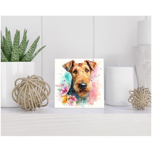 Tegel 15x15 cm Airedale Terriër