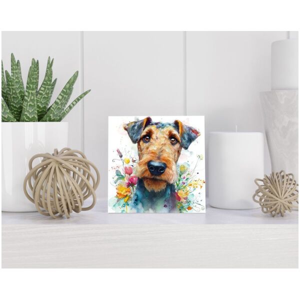 Tegel 15x15 cm Airedale Terriër