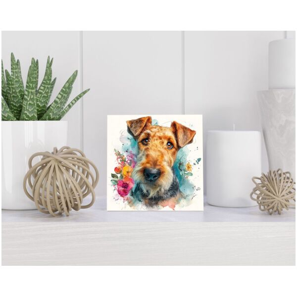 Tegel 15x15 cm Airedale Terriër