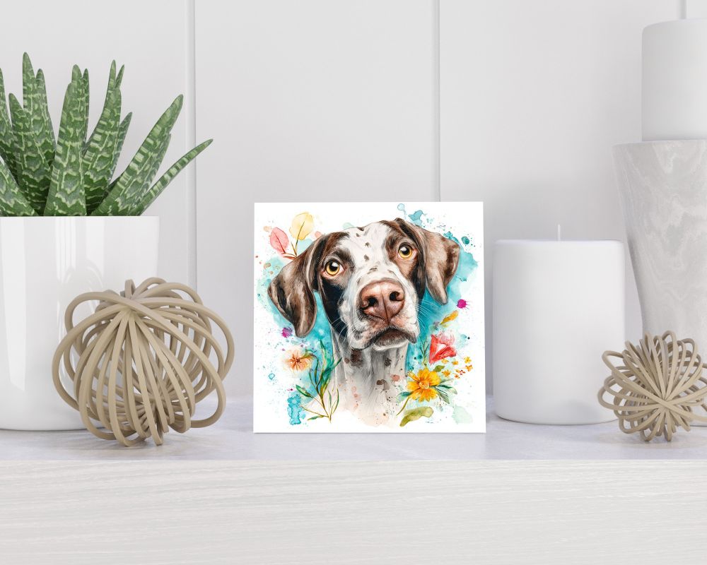Tegel 15X15 Cm Met Engelse Pointer Cadeau Decoratie | Tegeltjes Met Tekst | Tegeltjes Met Spreuken | Collega | Oma | Opa | Pensioen | Mama | Papa | Vriend Tegel 15x15 cm Engelse Pointer