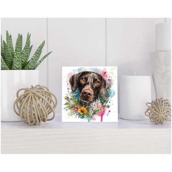 Tegel 15X15 Cm Met Engelse Pointer Cadeau Decoratie | Tegeltjes Met Tekst | Tegeltjes Met Spreuken | Collega | Oma | Opa | Pensioen | Mama | Papa | Vriend Tegel 15x15 cm Engelse Pointer