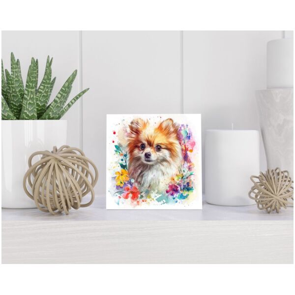 Tegel 15X15 Cm Met Pomeranian Cadeau Decoratie | Tegeltjes Met Tekst | Tegeltjes Met Spreuken | Collega | Oma | Opa | Pensioen | Mama | Papa | Vriend Tegel 15x15 cm Pomeranian
