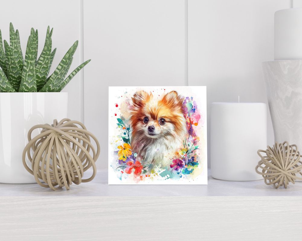 Tegel 15X15 Cm Met Pomeranian Cadeau Decoratie | Tegeltjes Met Tekst | Tegeltjes Met Spreuken | Collega | Oma | Opa | Pensioen | Mama | Papa | Vriend Tegel 15x15 cm Pomeranian