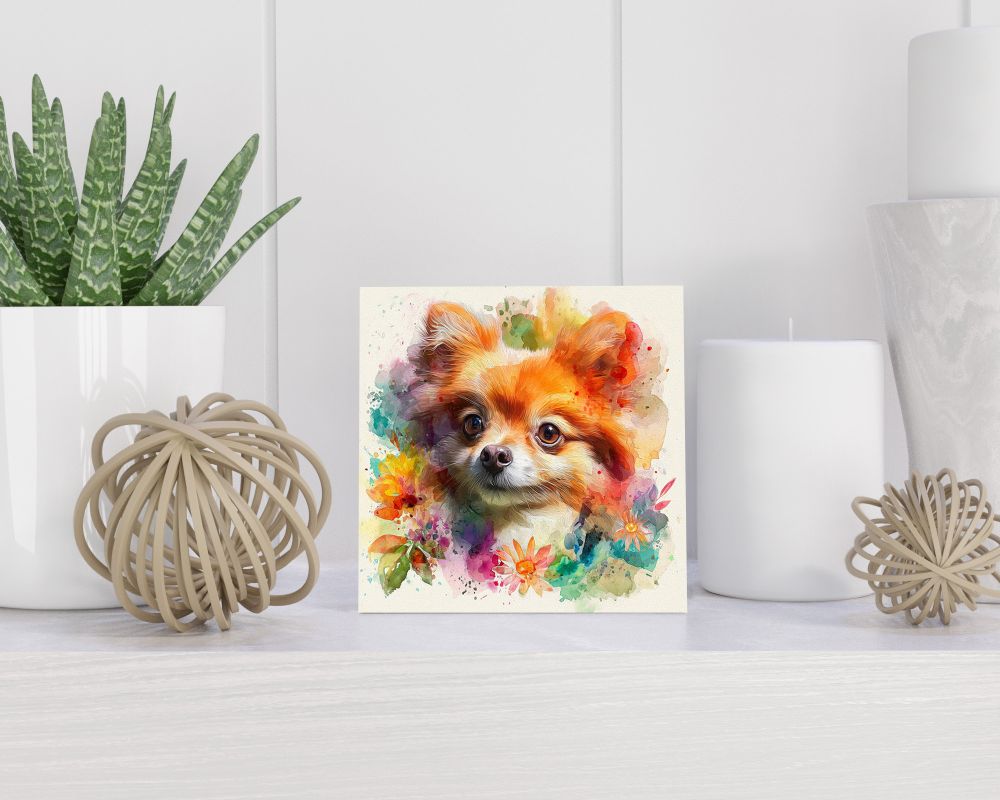 Tegel 15X15 Cm Met Pomeranian Cadeau Decoratie | Tegeltjes Met Tekst | Tegeltjes Met Spreuken | Collega | Oma | Opa | Pensioen | Mama | Papa | Vriend Tegel 15x15 cm Pomeranian