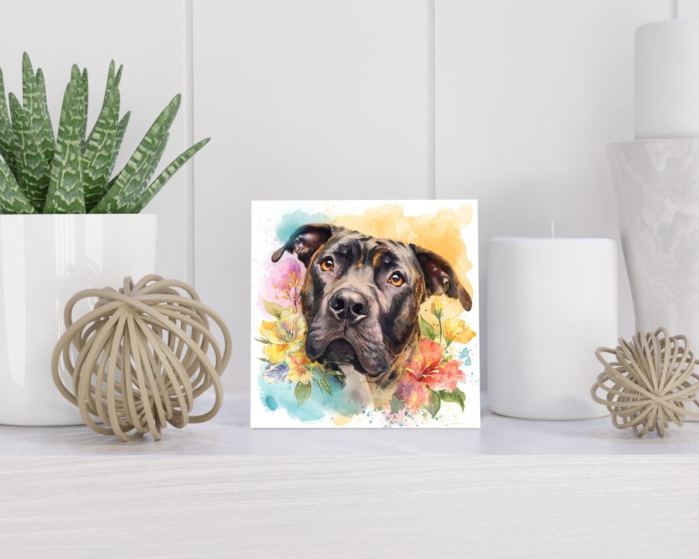 Tegel 15X15 Cm Met Presa Canario Cadeau Decoratie | Tegeltjes Met Tekst | Tegeltjes Met Spreuken | Collega | Oma | Opa | Pensioen | Mama | Papa | Vriend Tegel 15x15 cm Presa Canario