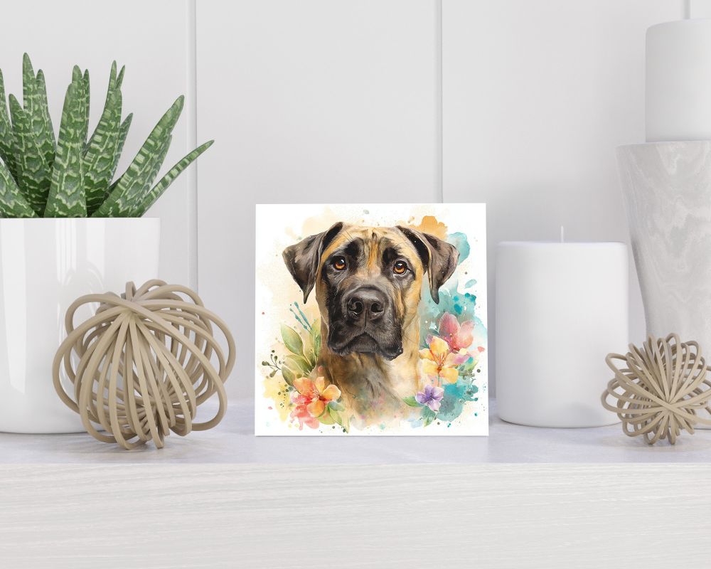 Tegel 15X15 Cm Met Presa Canario Cadeau Decoratie | Tegeltjes Met Tekst | Tegeltjes Met Spreuken | Collega | Oma | Opa | Pensioen | Mama | Papa | Vriend Tegel 15x15 cm Presa Canario
