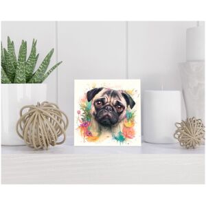 Tegel 15x15 cm Mopshond