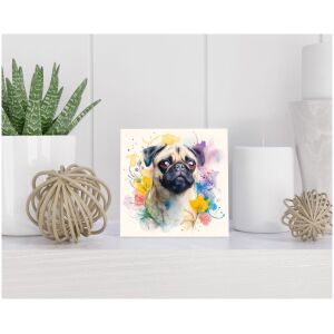 Tegel 15x15 cm Mopshond