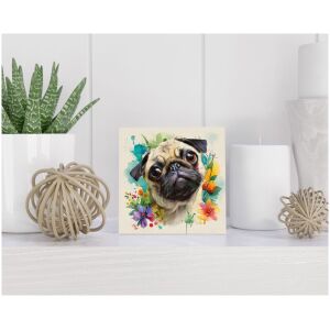 Tegel 15x15 cm Mopshond