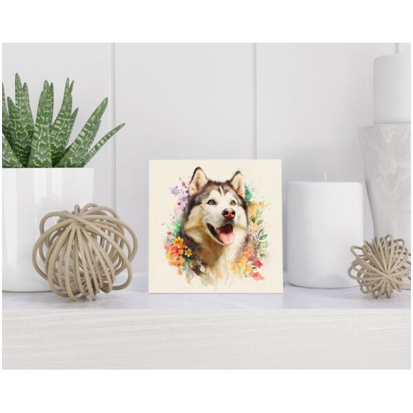 Tegel 15X15 Cm Met Alaskan Malamute Cadeau Decoratie | Tegeltjes Met Tekst | Tegeltjes Met Spreuken | Collega | Oma | Opa | Pensioen | Mama | Papa | Vriend Tegel 15x15 cm Alaskan Malamute