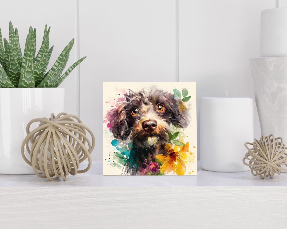 Tegel 15X15 Cm Met Puli Cadeau Decoratie | Tegeltjes Met Tekst | Tegeltjes Met Spreuken | Collega | Oma | Opa | Pensioen | Mama | Papa | Vriend Tegel 15x15 cm Puli