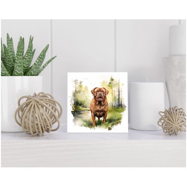 Tegel 15x15 cm Bordeauxdog