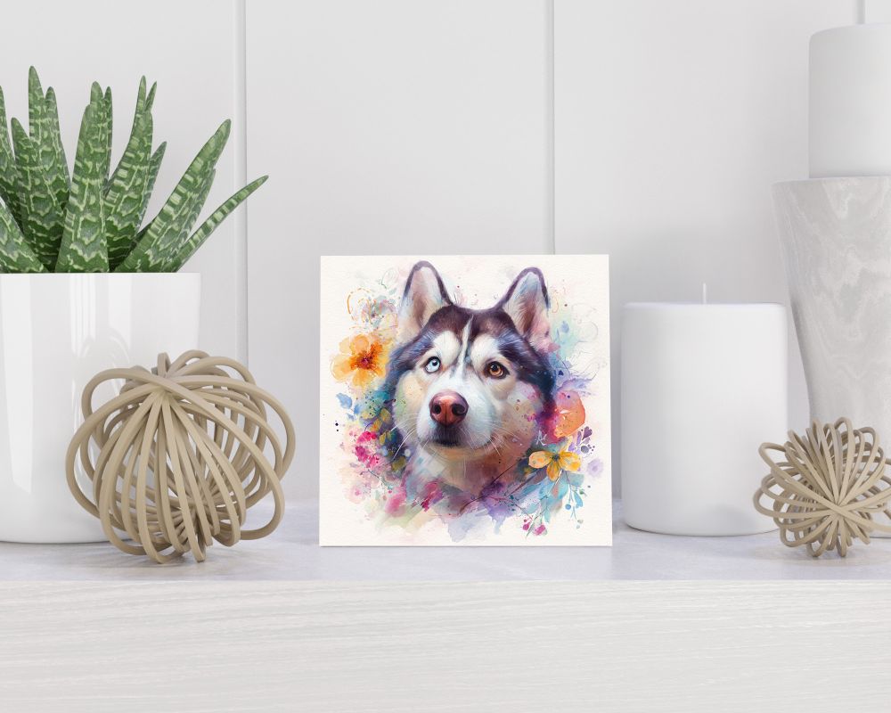 Tegel 15X15 Cm Met Alaskan Malamute Cadeau Decoratie | Tegeltjes Met Tekst | Tegeltjes Met Spreuken | Collega | Oma | Opa | Pensioen | Mama | Papa | Vriend Tegel 15x15 cm Alaskan Malamute