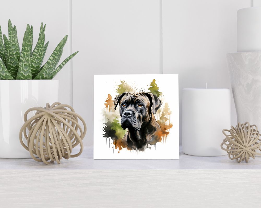 Tegel 15X15 Cm Met Cane Corso Cadeau Decoratie | Tegeltjes Met Tekst | Tegeltjes Met Spreuken | Collega | Oma | Opa | Pensioen | Mama | Papa | Vriend Tegel 15x15 cm Cane Corso