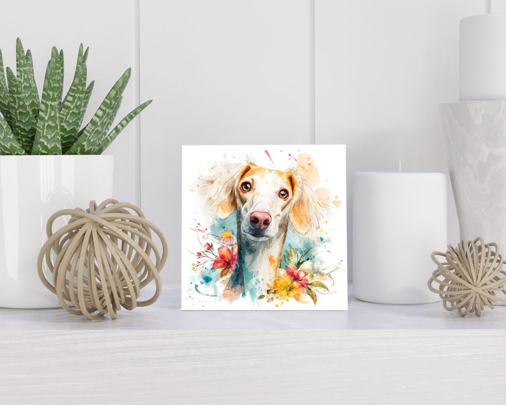 Tegel 15X15 Cm Met Saluki Cadeau Decoratie | Tegeltjes Met Tekst | Tegeltjes Met Spreuken | Collega | Oma | Opa | Pensioen | Mama | Papa | Vriend Tegel 15x15 cm Saluki